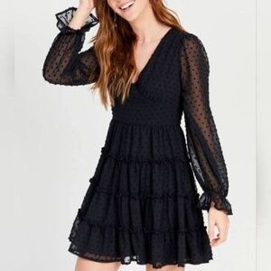 NWT Black lined sheer polka dot dress from Alter’d State